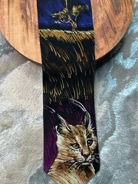 Vintage Lynx Caracal Tie