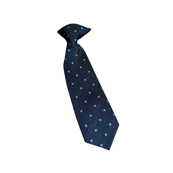 NWOT Boy Clip On Navy Blue Tie White‎ Star 8