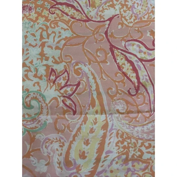 RALPH LAUREN JAMAICA PAISLEY ? pink stipe standard size pillow sham cotton RARE