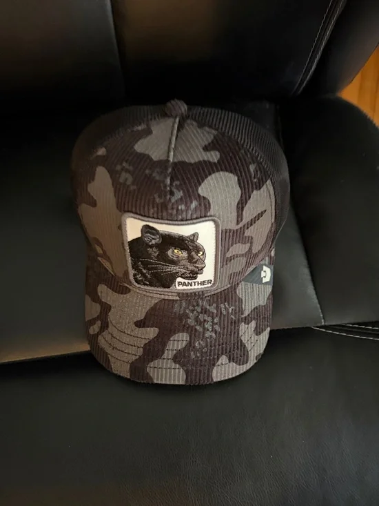 Goorin Bros Panther Patch Trucker Cap - Black & Gray Camo 