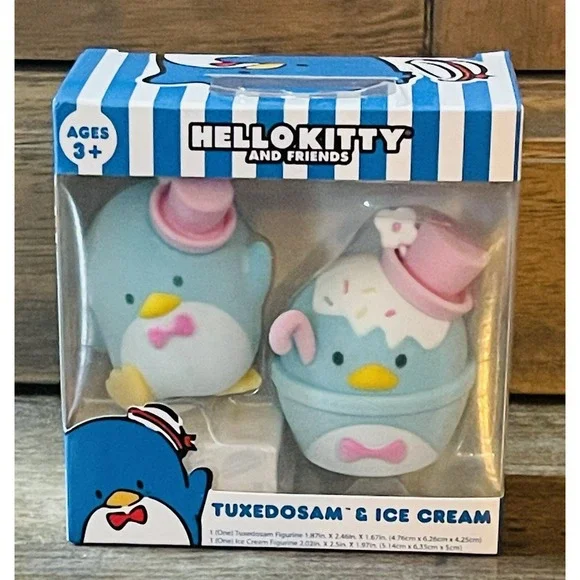 Hello Kitty And‎ Friends Figurine Set - Tuxedo Sam & Ice Cream