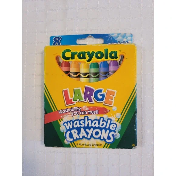 Crayola Large Washable Crayons 8 Count Non-Toxic 52-3280-0-215 Multi Color