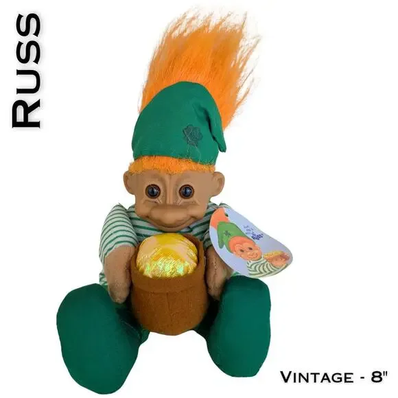 Vintage Russ Leprechaun Troll Doll w/Tag 8