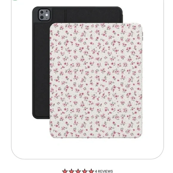 Floral Tablet Case - Pink and White