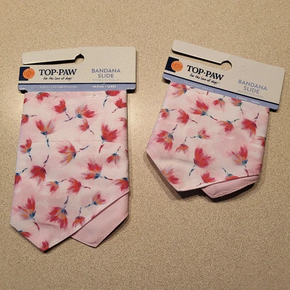 Dog or Cat Pink Floral Collar Bandana