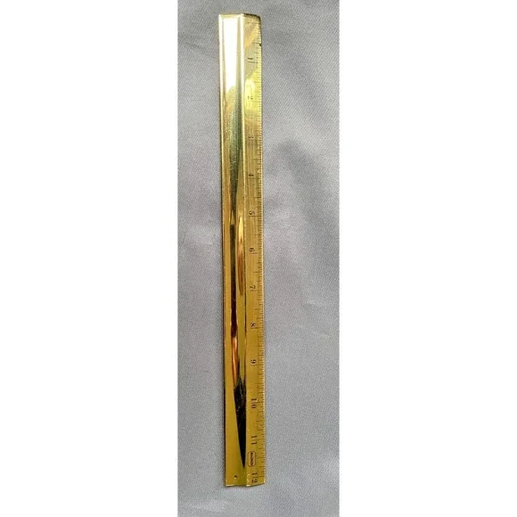 Nice Vintage Heavy Brass Ruler 12