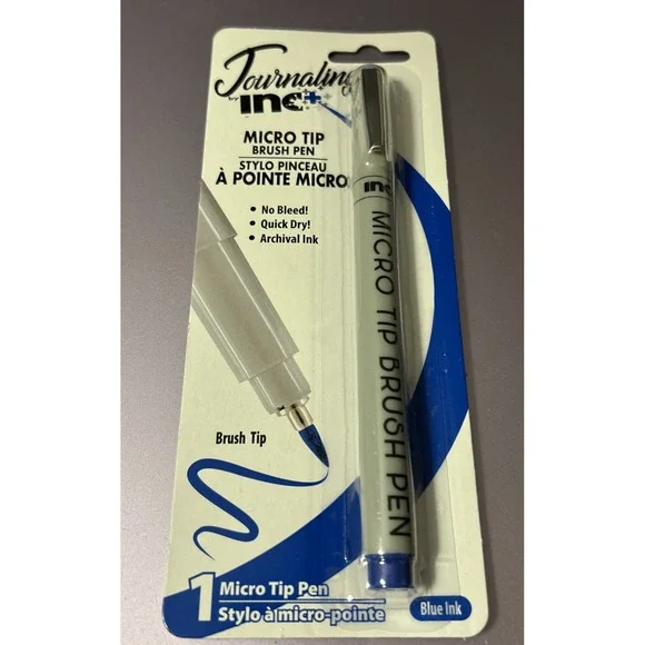 Inc. Journaling Micro Tip Brush Pen, 1-ct. Blue ink. Archival‎ Ink Calligraphy