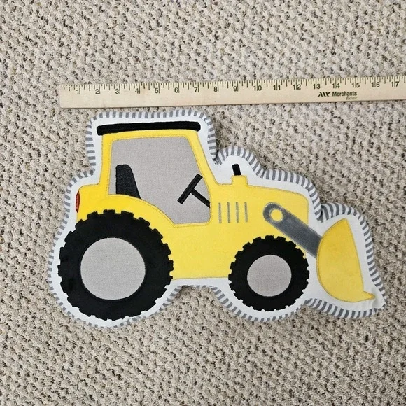 Figural Bulldozer Decorative Pillow 10