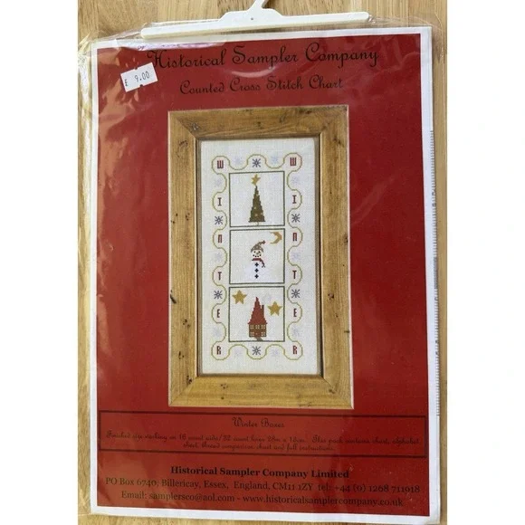 Historical Sampler‎ Company U.K. ~ WINTER BOXES Counted Cross Stitch Chart Pack