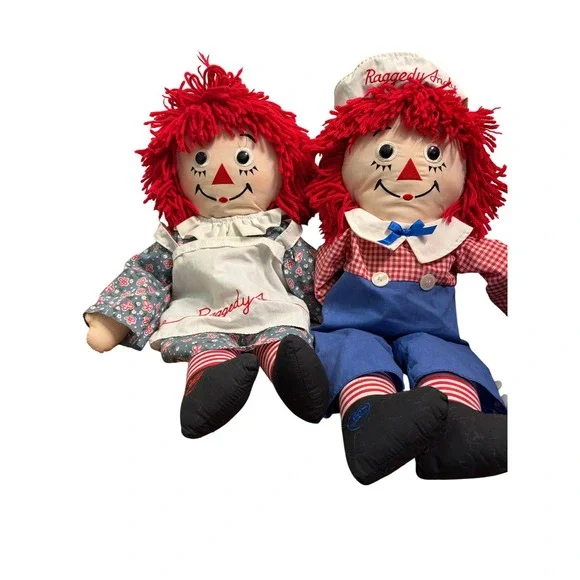 Raggedy Ann 85th & Andy‎ 80th Birthday Commemorative Plush Doll Set Vintage