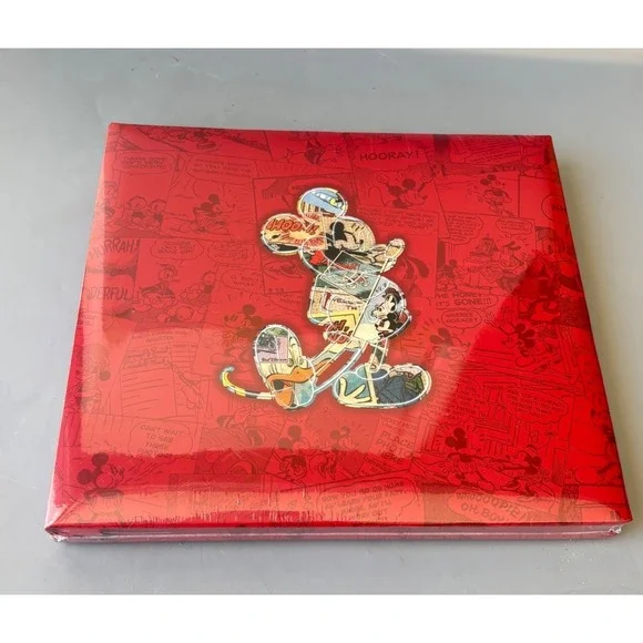 Disney Mickey Mouse 8x8 Scrapbook Album Red Comic Strip SandyLion New Sealed