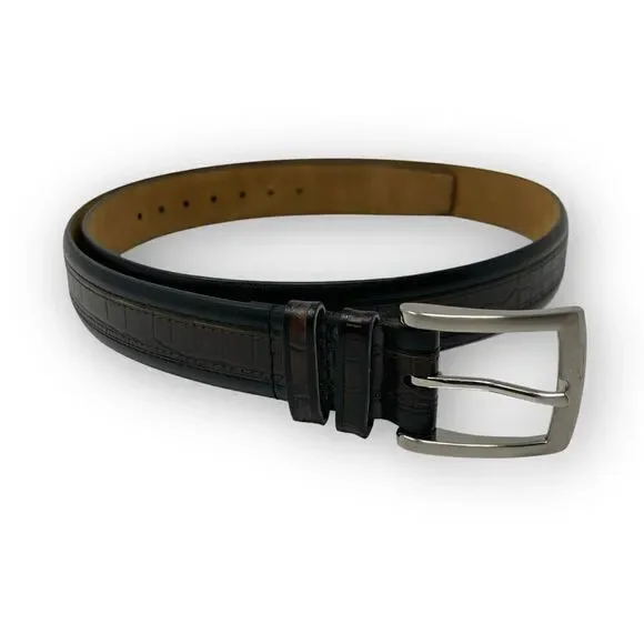 Genuine Leather Black Brown Men’s Belt Size 44”