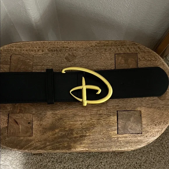 Disney Black Belt with Gold Buckle