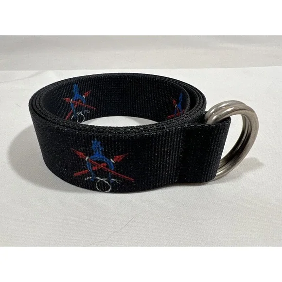 Thomas Bates Belt Small Nautical Print Nylon Casual Preppy