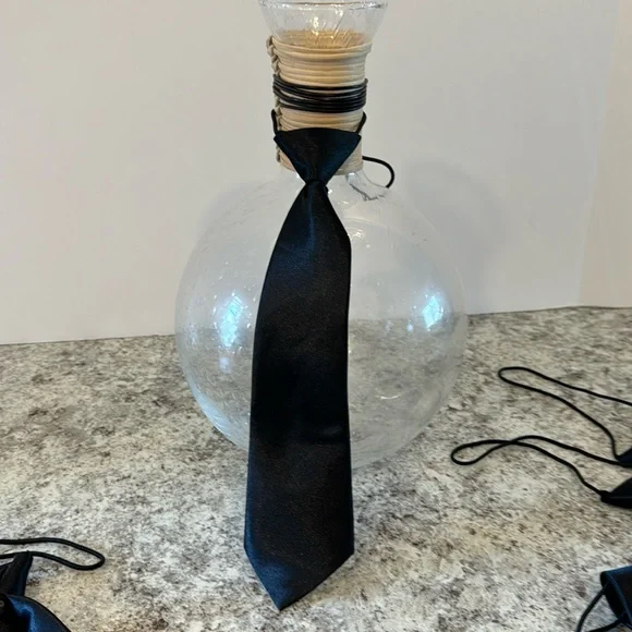 Ties 10 inch satin look and feel black tie for children NWOT