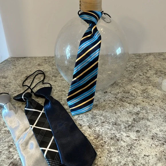 Ties 10 inch unisex satin look and feel set-of 4 NWOT elastic stretch cord