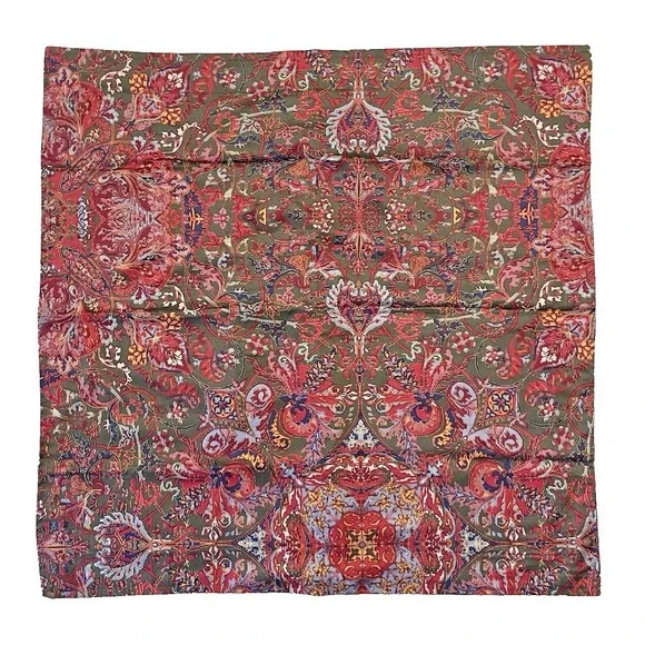 Vtg Ralph Lauren Galahad Red Medieval Paisley Euro Pillow Sham 30x30