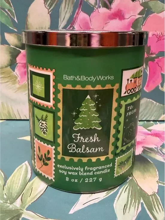 Bath & Body Works Fresh Balsam Soy Wax Blend Candle 8 oz