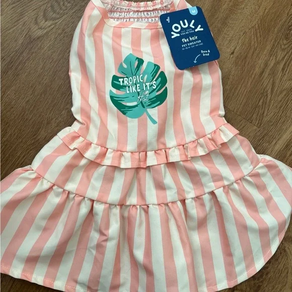 NWT Youly Cute Pink Pet Dress for cats and dogs, available Medium and S/M