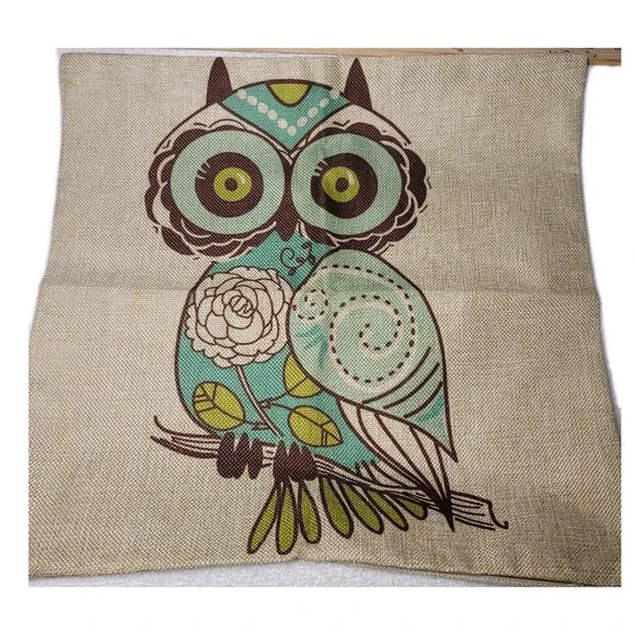 Owl Decorative Throw Pillow Cover 17x17 Home Decor Set Of 2