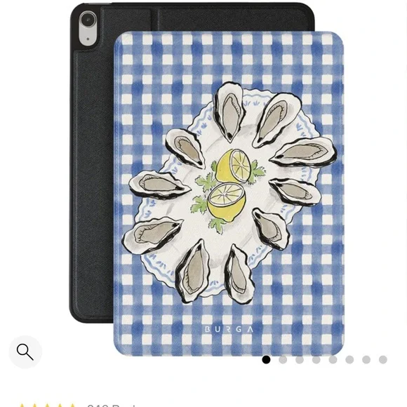 BURGA Blue iPad Case with Oyster Design