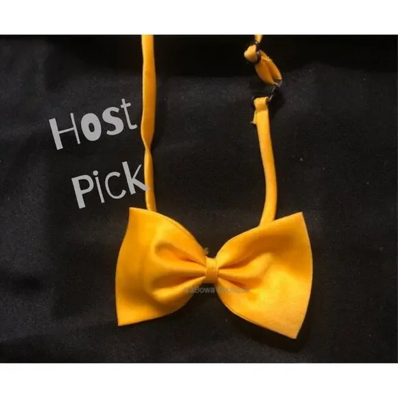 💗HOST PICK💗 Golden Cotton Bow Tie TY1126 NWT Boutique