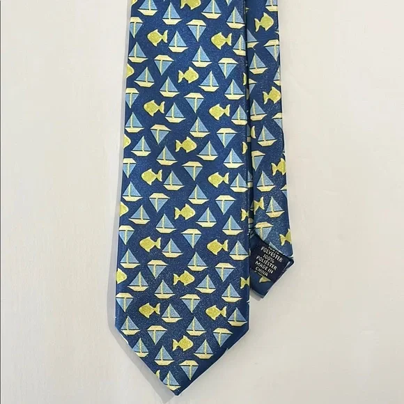 The Children’s Place Kids Navy Sailboat & Fish Pattern Adjustable Tie