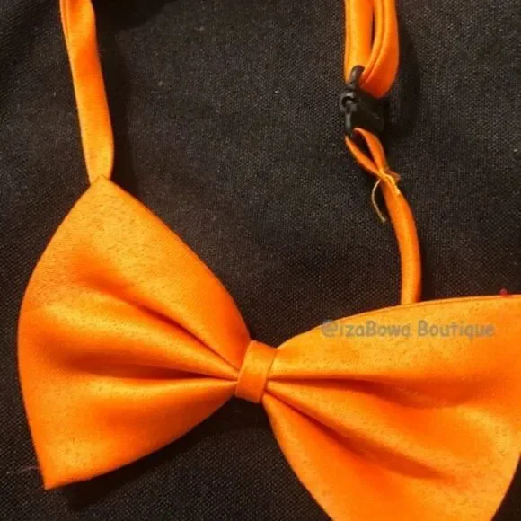 Orange Cotton Bow Tie TY1127 NWT Boutique