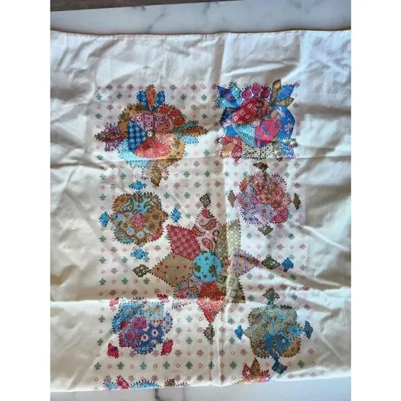 Vintage 90s quilted stitch pillowcase 1 single sham