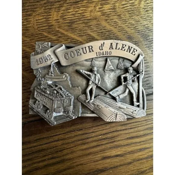 1982 Registered Edition # 64 Siskiyou belt buckle Coeur d' Alene Idaho gorgeous