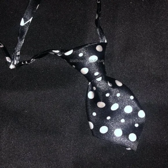 Black & White Polka Dot Mini Tie - Fun Prints TY444 NWT Boutique