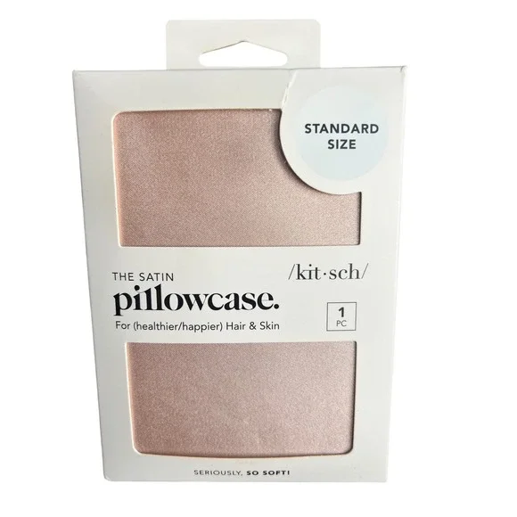 Kitsch The Satin Pillowcase Standard Size Blush For Healthier Hair‎ Skin