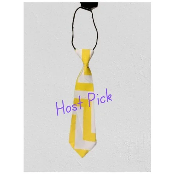 💗HOST PICK💗 Yellow Chevron Print Cotton Tie T220 NWT Boutique