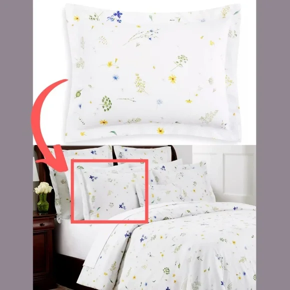 NEW Schlossberg Fleur‎ Blanc [ 1 Standard ] Pillow Sham in Floral