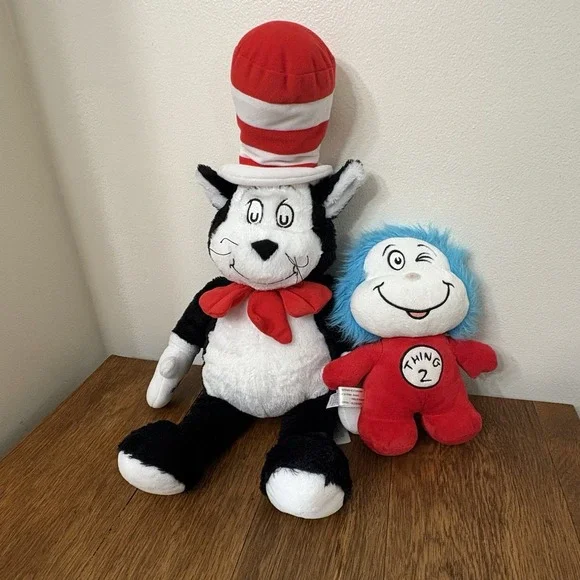 Dr Suess Cat And The Hat Build A Bear And Double Sided Thing 1 And Thing 2