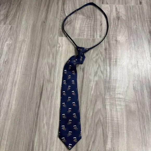 Talbots Kids 100% Silk Train Tie