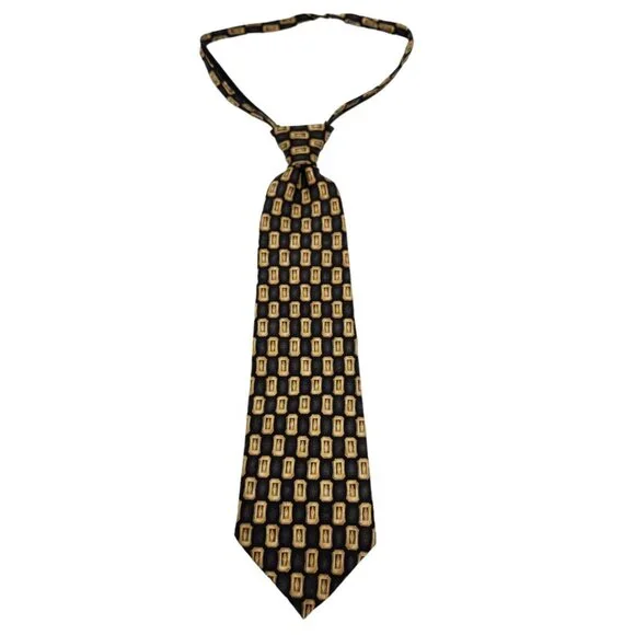 Jacob Roberts Nordstrom Zipper Tie Pre-Tied Necktie Adjustable‎ Geometric EUC