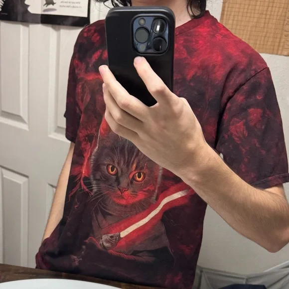 Real Cotton Scrunch dye Star Wars joke shirt