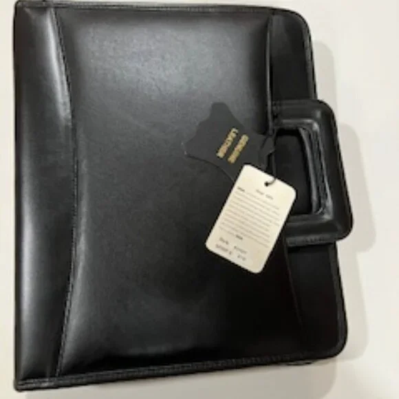 Winn International Leather Portfolio Style 2427 Black