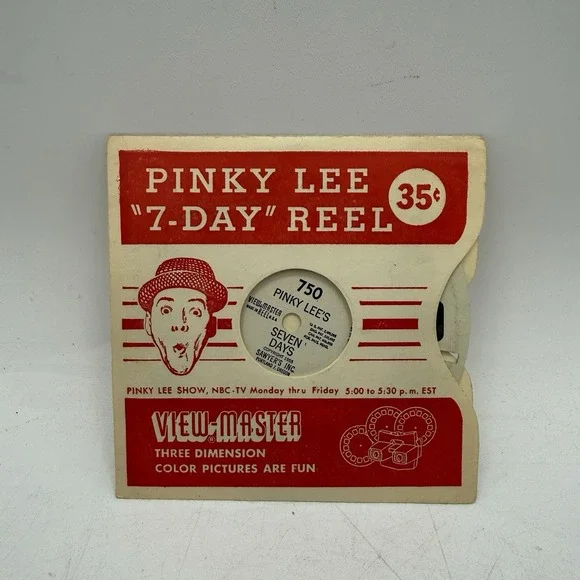 Vintage 1952‎ View Master 750 Pinky Lee's Seven Days Reel With Sleeve