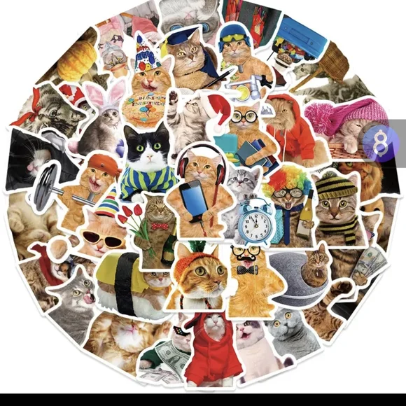 Colorful Cat Sticker Set