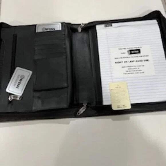 Winn International Leather Portfolio Black