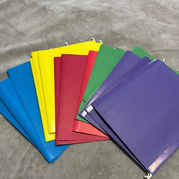 Colourful File folders like new