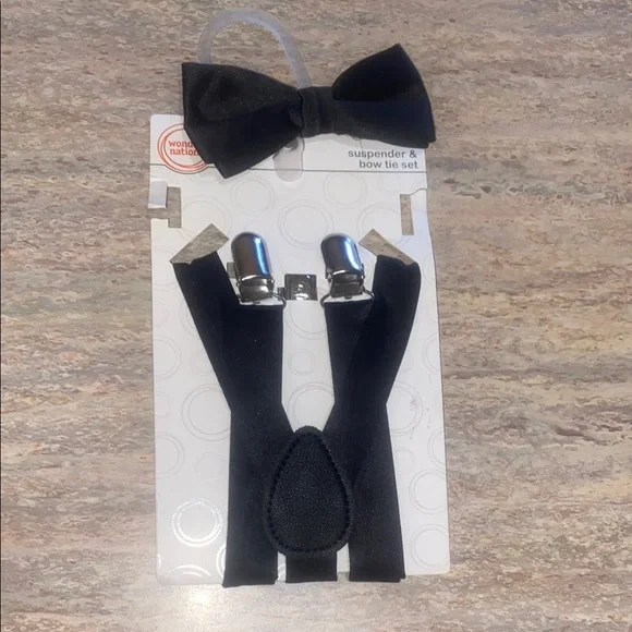 NEW BOW TIE & SUSPENDER SET