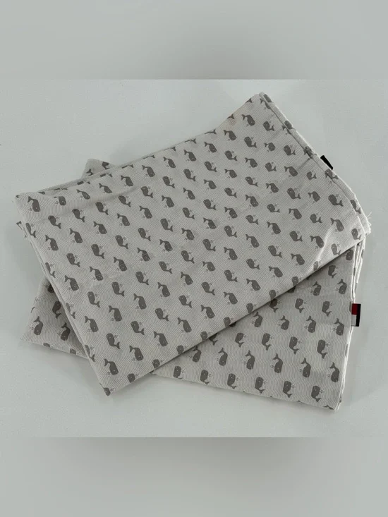2 Tommy Hilfiger Standard Pillow Cases Shams Whales