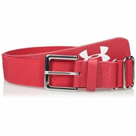 UNDER ARMOUR MEN'S BASEBALL BELT,‎ RED, ONE SIZE Elastic NWT NEW