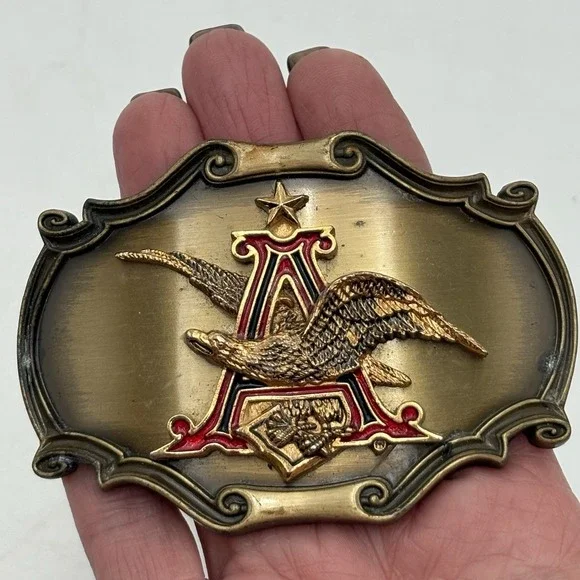 RARE Vintage 1978 Anheuser Busch Budweiser Raintree Metal Belt Buckle