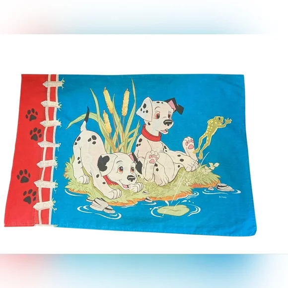 90s vintage Disney 101 Dalmatians‎ Animated Pillowcase