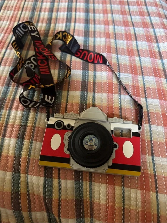 Disney Red and Black Novelty Mickey Camera with Branded Strap
