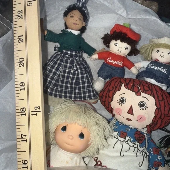 Vintage Doll collection -8 pc lot Doll Set with Green and Blue Outfits